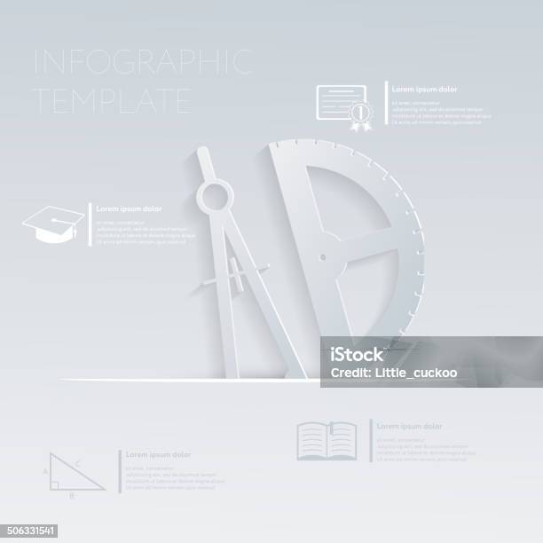 Compas Layout Design Vector Illustration Compass And Protractor Template Graphic Or Website ...