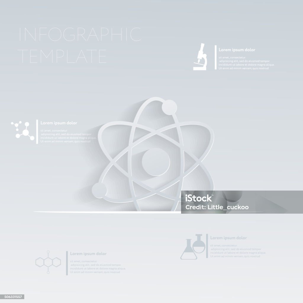 Illustrazione vettoriale, atom, molecule. modello di layout grafico o sito web - arte vettoriale royalty-free di Applicazione mobile