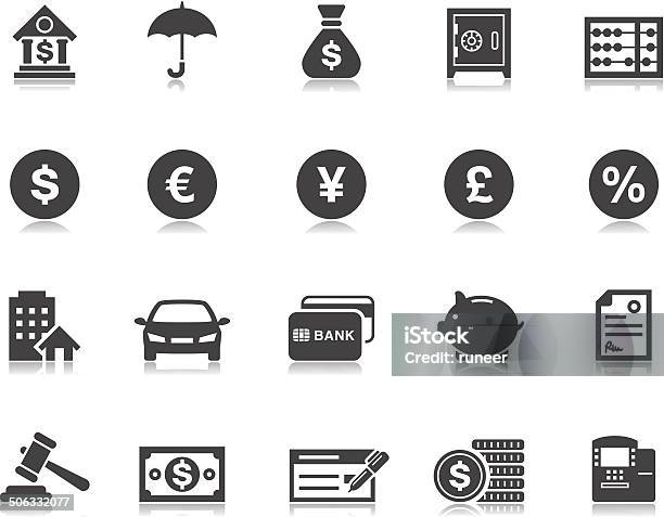 Banking Finance Icons Pictoria Series Stock Illustration - Download Image Now - Icon Symbol, European Union Currency, Euro Symbol