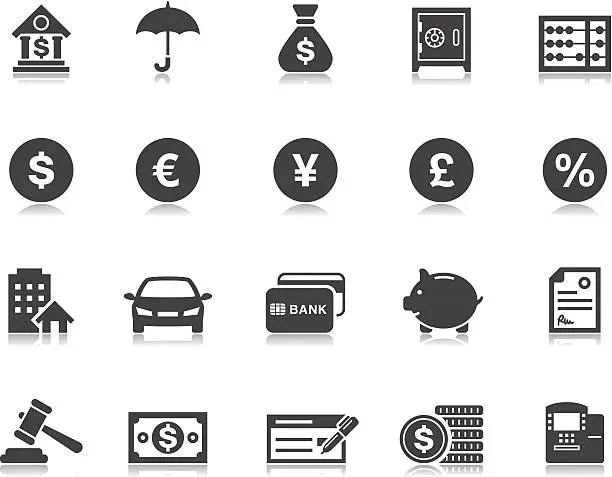 Vector illustration of Banking & Finance icons | Pictoria series