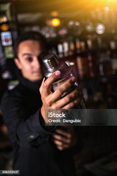 Barman In Pub Stock Photo - Download Image Now - Adult, Alcohol - Drink, Alcohol Free