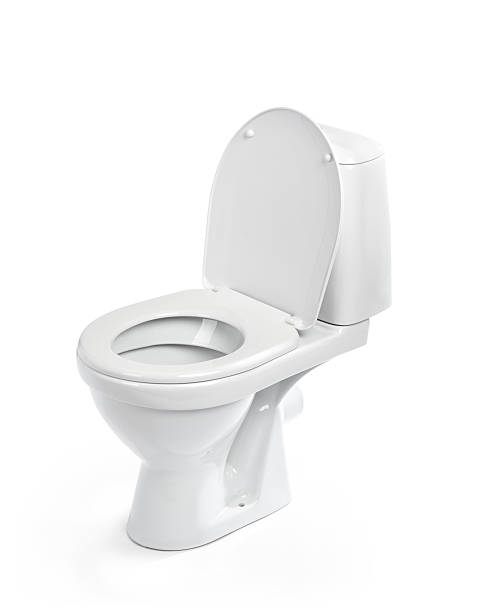 istock Open toilet bowl isolated on white background. 506339922