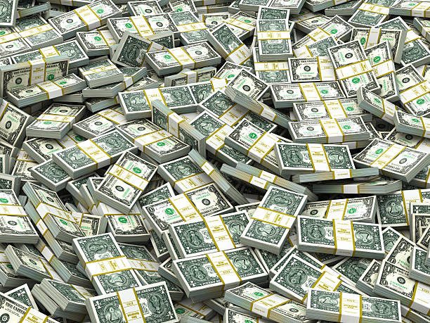 istock Dollar packs pile background. Financial concept. 506340190
