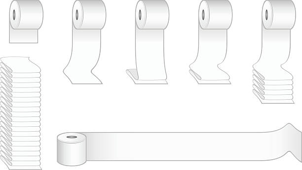 トイレットペーパー - paper towel hygiene public restroom cleaning点のイラスト素材／クリップアート素材／マンガ素材／アイコン素材