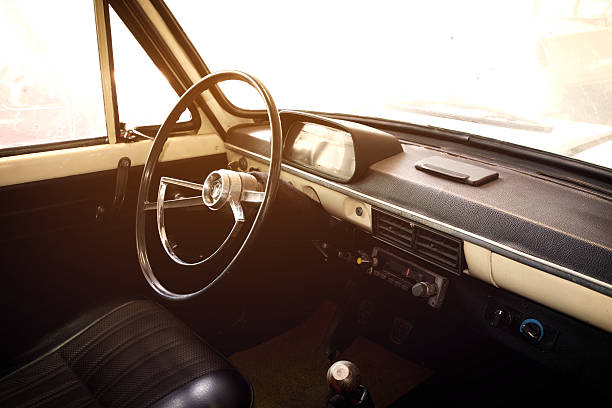 istock Interior of vintage car 506349732