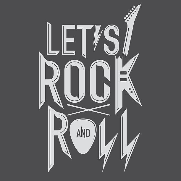 ilustrações de stock, clip art, desenhos animados e ícones de música rock and roll, poster de emblemas, etiquetas e elementos de design. - classic rock