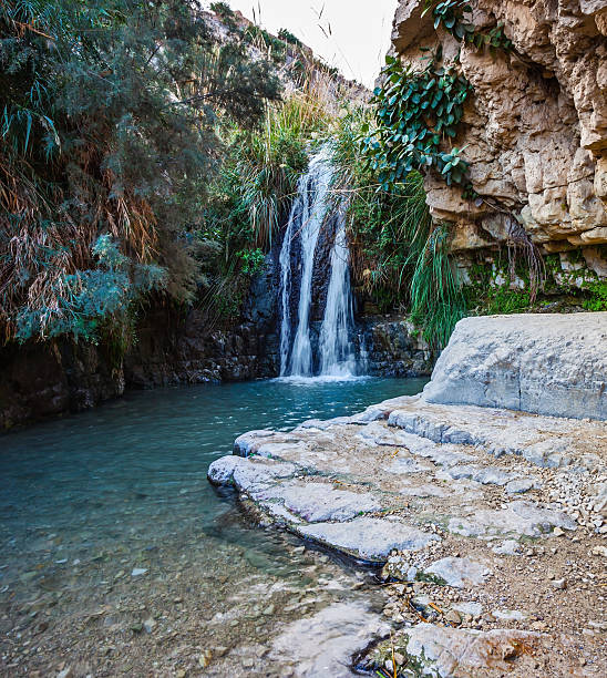 istock Beautiful waterfall and small scenic lake 506354162