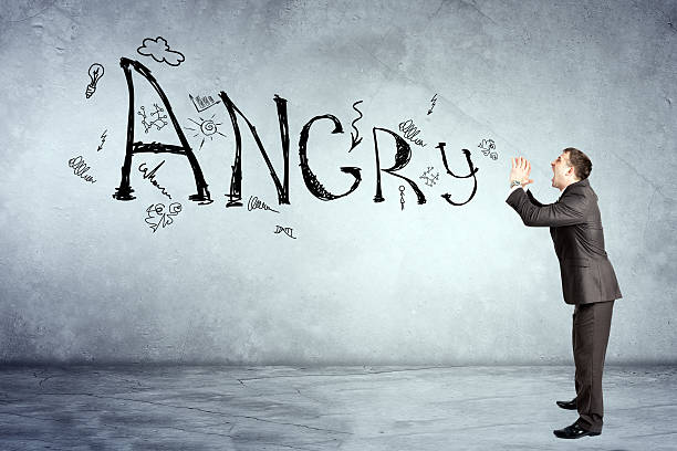 istock Businessman screaming word angry 506354538