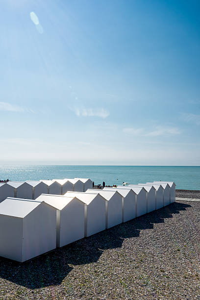 beach houses in the afternoon sun