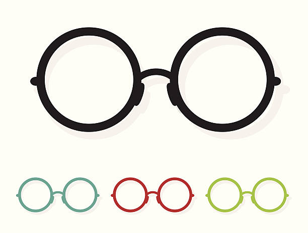 illustrations, cliparts, dessins animés et icônes de image vectorielle de verre blanc - lunettes de vue