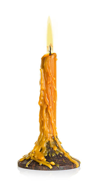 istock old candle vintage bronze candlestick isolated on a white background. 506362651