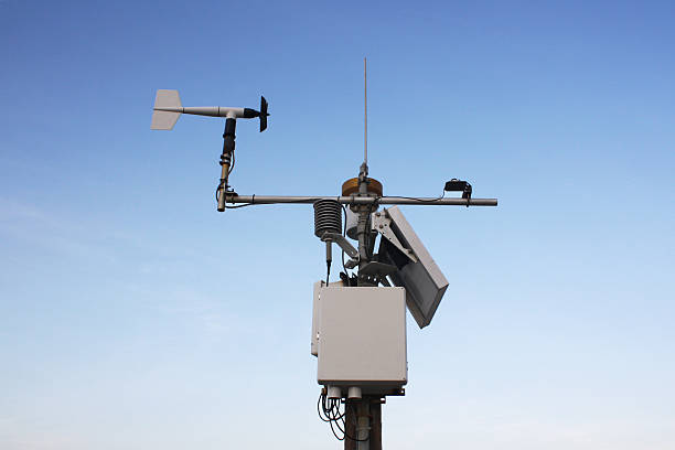 stacja meteorologiczna - anemometer meteorology weather barometer zdjęcia i obrazy z banku zdjęć