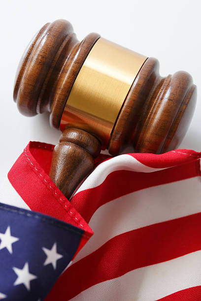 istock Gavel and  American Flag 506365859