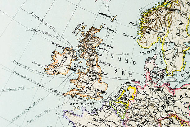 istock Antique German atlas map close up: Central-Western Europe 506366195