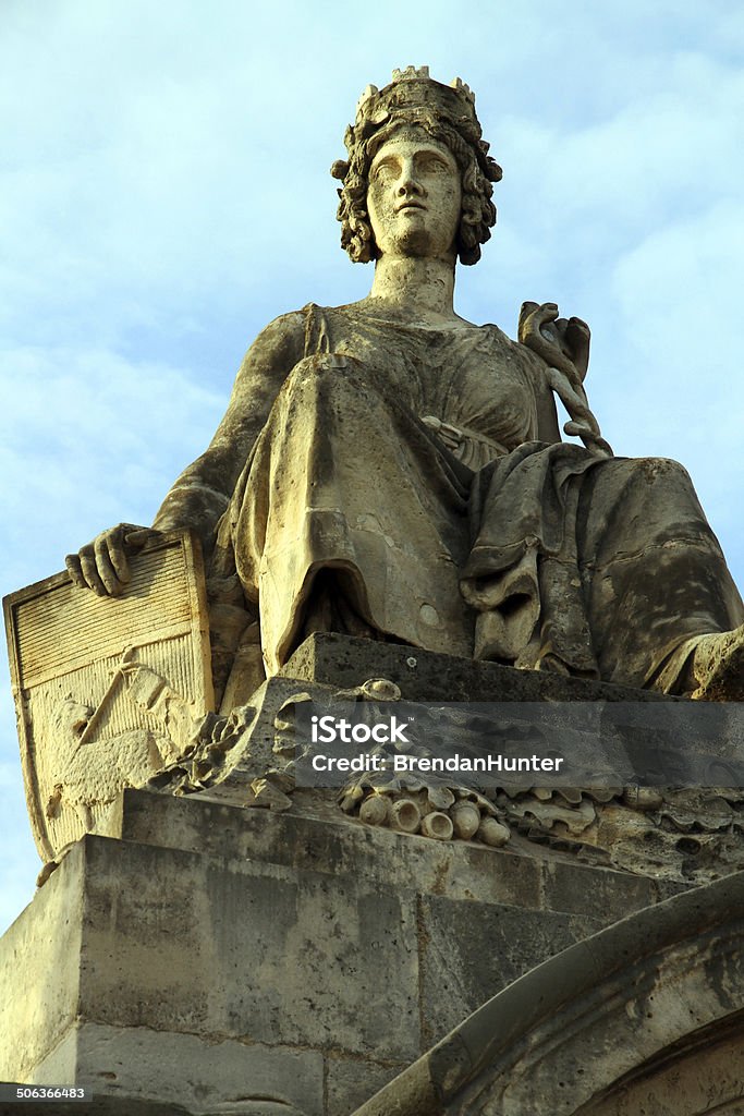 Brest A female statue representing Brest in the Place Concorde in Paris. Brest - Brittany Stock Photo