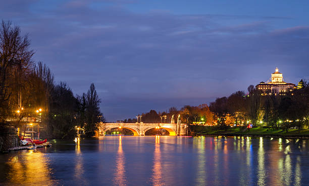 istock Turin (Torino) night panorama on river Po at blue hour 506387572