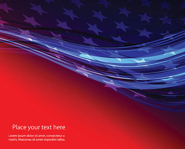 USA star flag design elements vector Abstract image of the American flag USA star government backgrounds stock illustrations