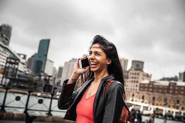 istock Woman having good time on the phone 506392892