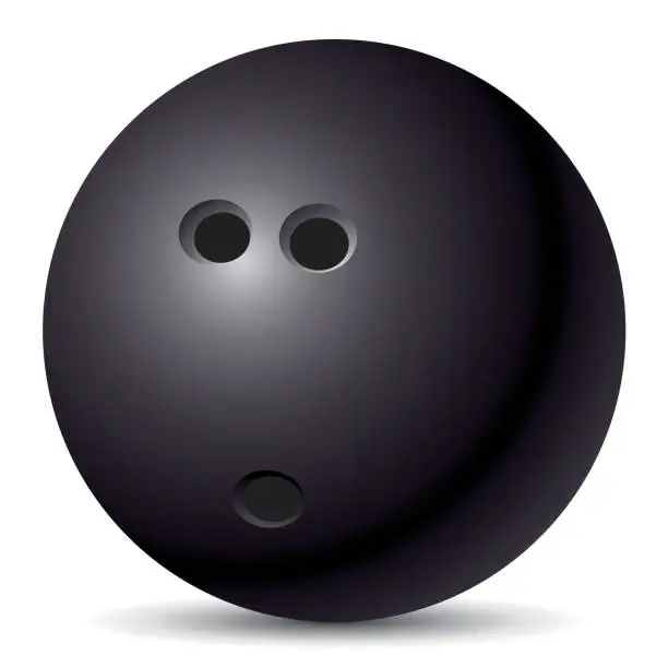 Vector illustration of Vector image of Bowling Ball