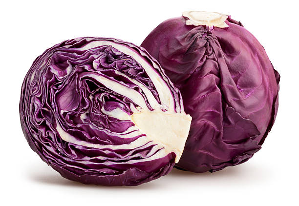 red cabbage red cabbage isolated red cabbage stock pictures, royalty-free photos & images