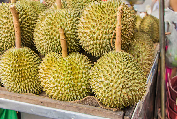 istock pile of Durian on pushcart 506393766