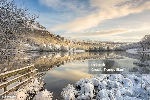 Rydal Lake District In Winter Snow Stock Photo - Download Image Now - Winter, UK, Landscape - Scenery