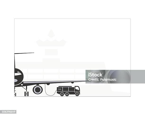 Refueling The Plane Stock Illustration - Download Image Now - Refueling, Airplane, Air Traffic Control Tower