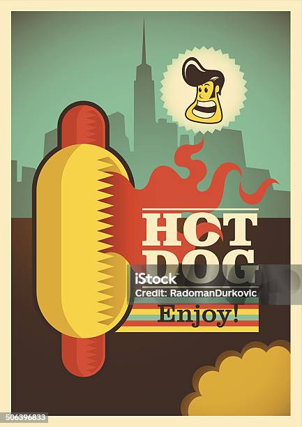 Hot Dog Poster Design Stock Illustration - Download Image Now - Mustard, Advertisement, Alphabet