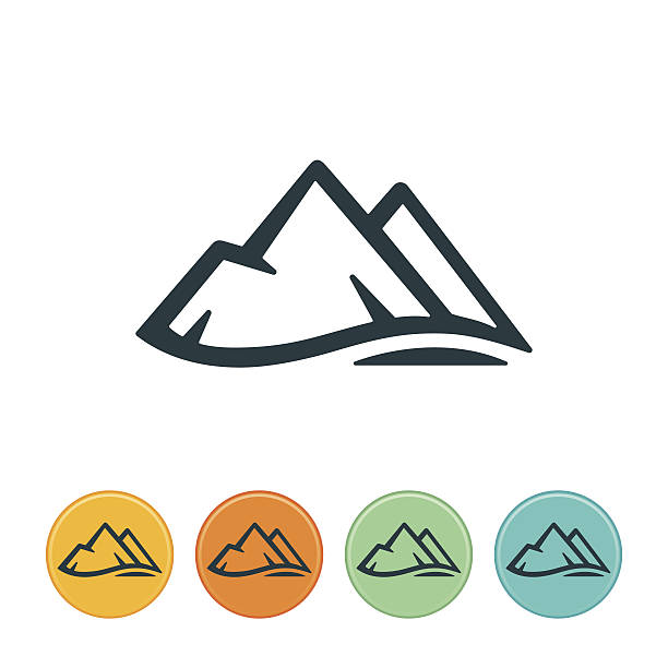 Mountain Icon Mountain range icon. File Type - EPS 10 mountain stock illustrations