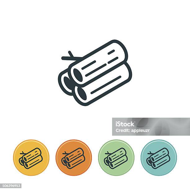 Firewood Icon Stock Illustration - Download Image Now - Icon Symbol, Log, Wood - Material