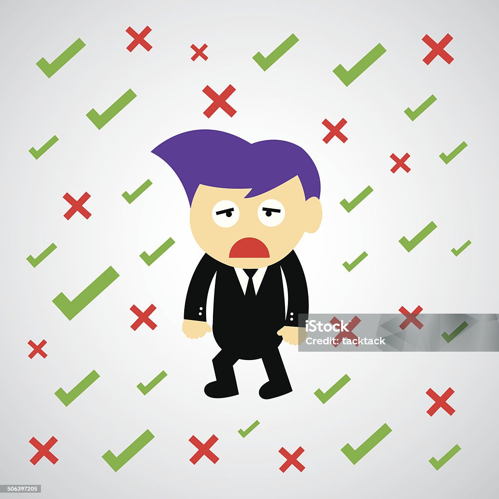 wrong mark vector cartoon wrong mark vector cartoon style for use Financial Bill stock vector
