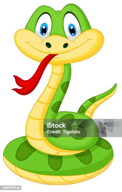 버처 뱀 말풍선이 있는 귀여운 뱀에 대한 스톡 벡터 아트 및 기타 이미지 - 뱀, 만화, 독사류