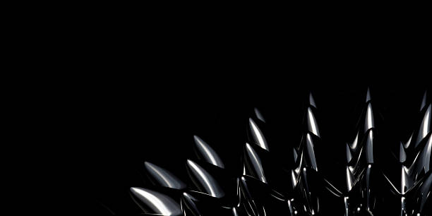 ferrofluid, fondo negro - ferrofluid fotografías e imágenes de stock