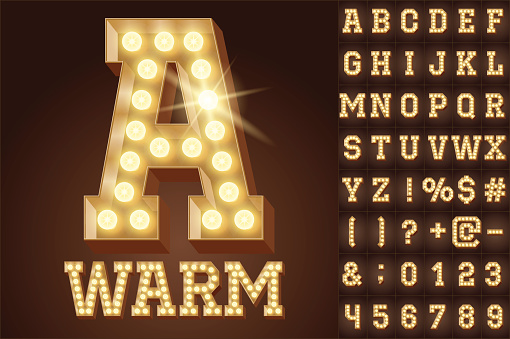 Scalable vector set of letters, numbers and symbols in slab style for digital artwork and typography