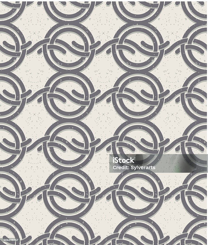 Vintage motif sans couture de cercles et de vagues. - clipart vectoriel de Abstrait libre de droits