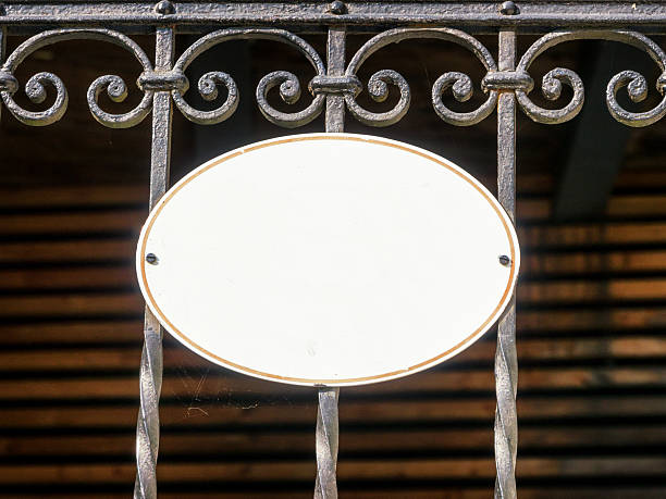 old blank metal sign