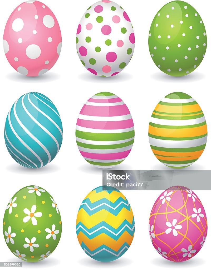 Easter Eggs Vector illustration of colorful easter eggs. Easter Egg stock vector
