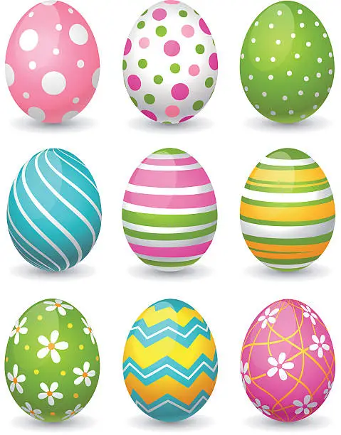 Vector illustration of Easter Eggs