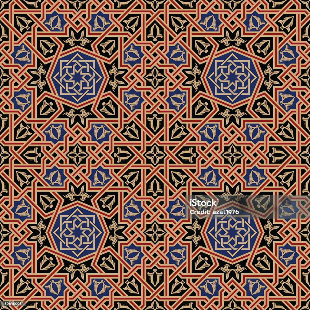 Moar Pattern Moorish Multicolor Seamless Pattern Stock Illustration - Download Image ...