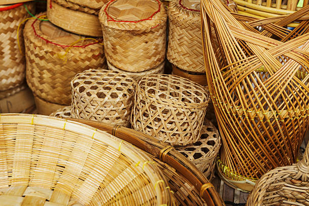 istock Traditional handmade basket for sell 506401971
