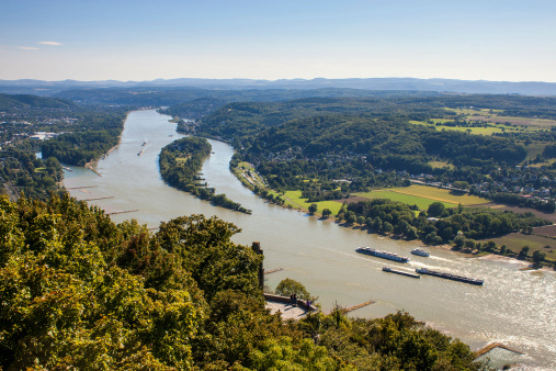 View of Rhine valley from Drachenfels, Germany