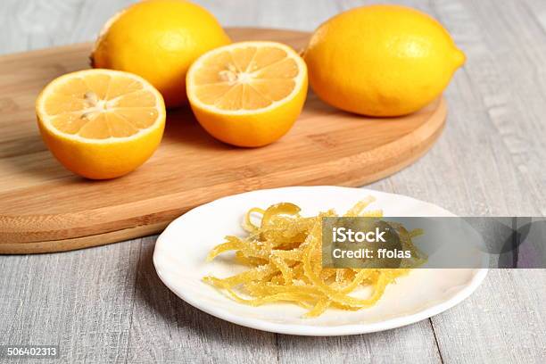 Candied Lemon Zest Stock Photo - Download Image Now - Candied Fruit, Citrus Fruit, Close-up