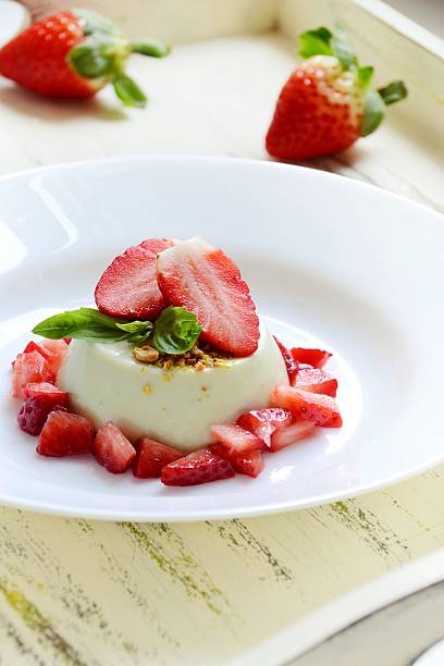 istock Basil panna cotta with strawberry 506403700