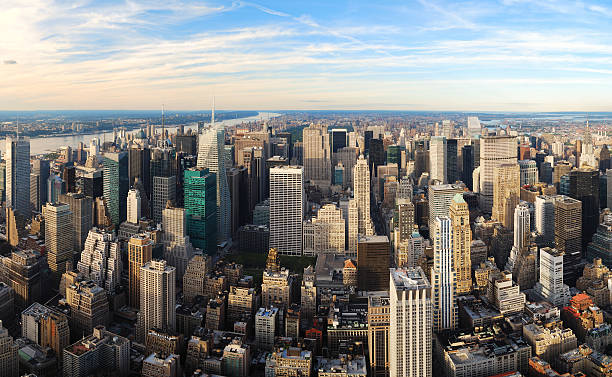 istock Manhattan panorama aerial view 506404800