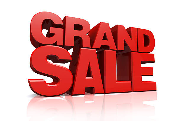 istock 3D red text grand sale 506429473