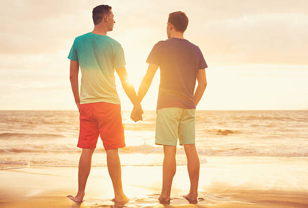 istock Gay couple watching sunset 506430415