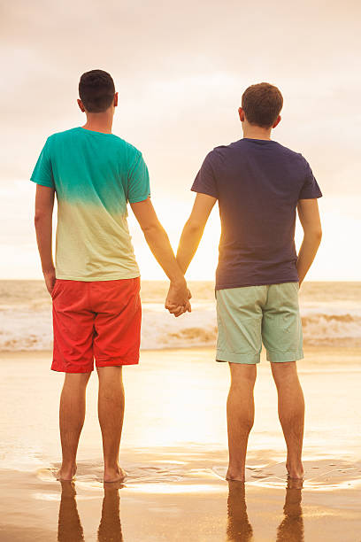 istock Gay couple watching sunset 506430421