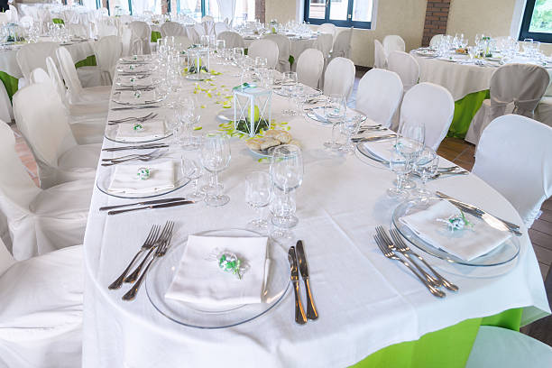 istock Table set for an event party or wedding reception 506433361