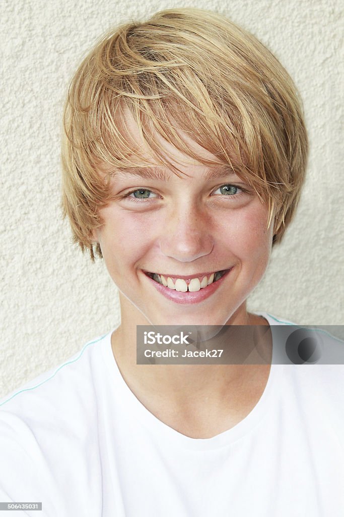 smile boy Blond Hair Stock Photo