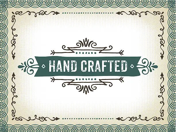 Vector illustration of Hand Drawn Vintage Label